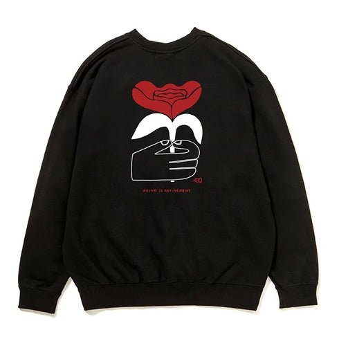 430 fourthirty/NF "AGING IS REFINEMENT" C/N SWEAT/430 フォーサーティ ナツヒデ クルーネック スウェット
